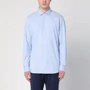 [XACUS] Light blue slim-fit twill Active shirt 43 CM Light blue