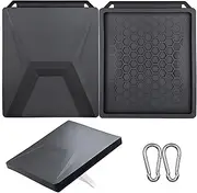 Htudcoue Starlink Mini Protective Cover, Silicone Protective Shell Case for Starlink Mini Dish Accessories, Shockproof, Scratch-Resistant & Dustproof Cover, Fits 12.13 x 10.63 Inches, Black