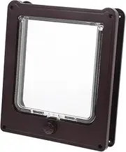 POPETPOP Lockable Cat Door with Way Flap Weatherproof Abs Pet Door for Small Dogs Cats Easy Installation Durable Design for Indoor Outdoor Use Secure User Friendly
