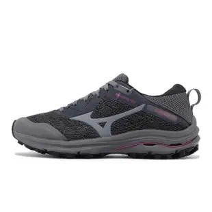 【MIZUNO 美津濃】WAVE RIDER GTX SW 女鞋 寬楦 防水 運動 慢跑鞋 黑灰(J1GD218022)