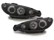 Scheinwerfer for Peugeot 206 2002-Standlichtringen Schwarz CCFL AU LPPE29WP XINO
