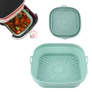 Silicone Air Fryer Liner Reusable Foldable Round Square Air Fryer Pot Oven Accessories-Square