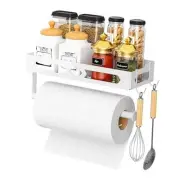 Paper Towel Holder with Shelf, One Hand Tear, Paper Towel Holder Wall Mount