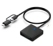 4-in-1 USB 3.0 USB-C to SD Micro SD MS CF Card Reader Adapter High-Speed Data...