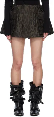 animal-print mini skirt 0,1,2,3,4 Black