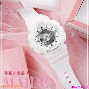 店主推薦卡西歐5518GMA-S110樹脂手錶帶適配G-SHOCK5425 S120 130錶殼套裝-華強3c數碼