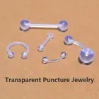 Clear Acrylic Piercing Retainer Hypoallergenic Nose Ring Lip Ear Nose Tongue