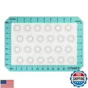 446ºF Heat Resistant Macaron Mat: U-Taste 11.75x8.25in Non Stick Silicone Bak