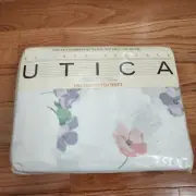 VTG NOS Utica King Fitted Sheet GARDEN HOUSE Floral Multicolor Percale USA New