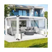 FoundGo 16'x20' Clear Tarps PVC Vinyl Transparency Tarpaulin Glass with Golde...