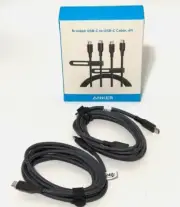 Anker 240w Fast Charging Bio-Braided USB-C to USB-C 6ft Cable - 2-Pack