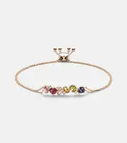 [Suzanne Kalan] Suzanne Kalan 14kt gold adjustable chain bracelet with gemstones One Size multicoloured