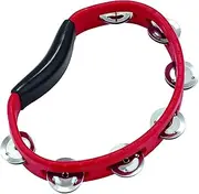 Meinl Percussion Headliner Molded Tambourine - Hand Held with 1 Row of Steel Jingles - Musical Instruments - ABS Plastic and Steel, Red (HTR)