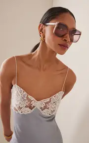 [Chloé] Aly Square-Frame Acetate Sunglasses