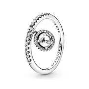 NWB 100% Authentic Pandora 925 Dangling Round Sparkle Ring - 198491C01