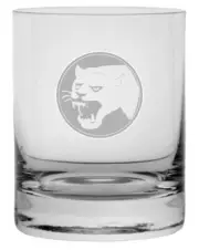66th Infantry Division Military Etched 11oz Crystal Rocks Whisky Glass