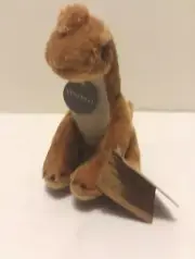 Demdaco Brachiosaurus Small Brown Dinosaur Plush 7" Stuffed Animal