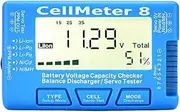 Sukiola RC CellMeter8 1S-8S Battery Capacity Voltage Test Meter for LiPo Li- NiMH Meter Easy Install Easy to Use
