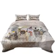 Funny and Cute Animals Taking a Bath Coverlet