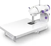 Sewing machine, portable sewing machine with telescopic table and built-in lighting, small sewing machine, suitable for beginners or professional tailors or DIY