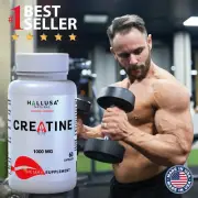 CREATINE Monohydrate - Muscle Growth - Strength, Performance & Recovery - 60 Cap