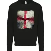 Dissolving England Flag St Georges Skull Mens Sweatshirt Jumper