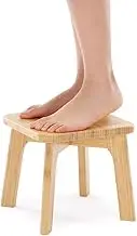 PELYN Bamboo Wooden Mini Step Stool for Kids with Non-Slip Rubber Feet, Small Step Foot Stools for Bedroom Kitchen Bathroom, Holds up to 300lbs, Sturdy and Easy Assembly