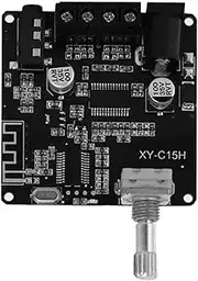XY-C15H o Amplifier Board 20W+20W Version Hi-Fi Stereo 5.0 Digital Amplifier Board Dual-Channel 360 Infinitely Tunable with Case Kit/Bare Board Black Bare Board Without Shell