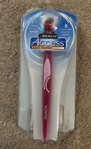 NEW! Pink Reach Access Daily Flosser with 8 Disposable Snap on Heads