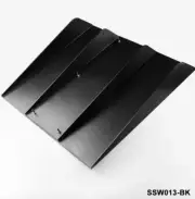 Rear Bumper 4 Shark Fins Diffuser Car Spoiler Decoration Fin 22" x 21" Black ABS