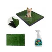 VEBO 75 x 50cm Synthetic Grass Potty Toilet Combo Kit