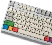 PBT Grey Beige Keycaps Set Cherry Profile 141 Keys Custom Dye-Sub Retro Keyboard Keycaps for 60% 65% 70% 100% Cherry Gateron MX Switches Mechanical Keyboards