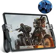 Rakizbe PUBG Controller for iPad, 4 Triggers [6 Finger Operation] Sensitive Shoot Aim Trigger Gamepad Grip, Support 9.7-12.9 inch iPad & Tablet (Thickness < 10mm)