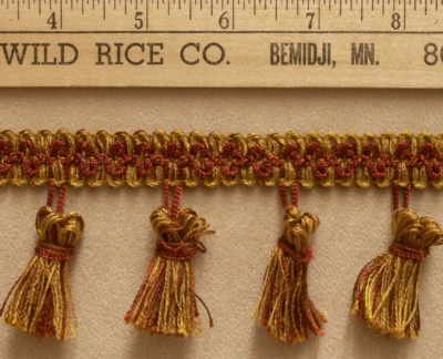 Tassel Trim Brown Gold & Rusty Red 92" Long Sewing Crafts Unused/NEW!