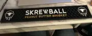 SKREWBALL PEANUT BUTTER WHISKEY RUBBER BAR RAIL RUNNER SPILL MAT