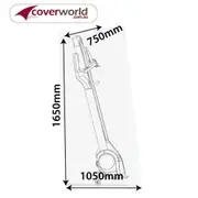 Cover For Treadmill In Closed - Folded Positon - 75cm Width
