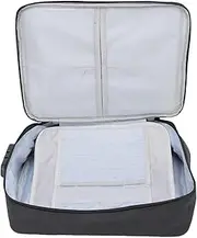 SENECESLI Fireproof Document Box with Lock, Fiberglass Important Document Organizer with Handle, Portable Travel Storage Box for Certificate Passport Archives