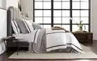 $475+tax MATOUK CLASSIC LOWELL 600TC COTTON PERCALE QUEEN FLAT SHEET WHITE BLACK