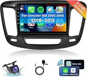 [8 CORE 2G+64G] Car Radio for Chrysler 200 200C 200S 2015-2019 with Wireless Carplay/Android Auto, 9 Inch Android 13 IPS Touch Screen Car Stereo, Bluetooth, GPS Navi, WiFi, SWC, DSP + Backup Camera