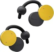 nwm DOTS Wireless On-Ear Speakers (Open Ear Earphones) Sound Leakage suppressed (PSZ Technology - Bone Conduction Alternative) with Optimal Microphone Function Designed in Japan | Mustard Yellow