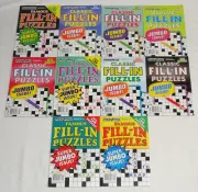 Lot Of 10 Different New-Old-Stock Unused Penny Press Jumbo Fill-In Puzzle Books