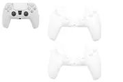 2pcs Silicone Protective Case for Sony Play Station PS5 Controller Skin Protective Case-White