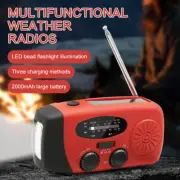 Portable AM FM Hand Crank Solar Wind Up Radio Dynamo USB Charger Light Gifts