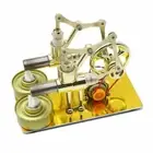 Generator Motor Steam Power Toy Double Cylinders Hot Air Stirling Engine Model