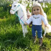Custom 20" Horse Bridle w/Nose Wrap -fits American Girl, Our Generation, Battat