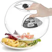 Microwave Splatter Cover for Food, Large Plate Cover Guard Lid with Steam Vents Keeps Microwave Oven Clean, 11.5 Inch BPA Free & Dishwasher Safe-Grey