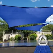 17ft Outdoor Rectangle Shade Sail with A-Ring Patio Garden Pool Sun Canopy Cover