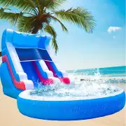 7.3m Commercial PVC Inflatable Water Slide Bounce House with Big Pool & Blower