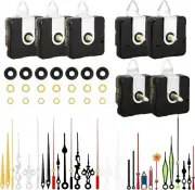 7Pcs High Torque Quartz Clock Movement Mechanism Replacement Clock Kit with 10