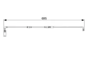 Bosch Rear Brake Pad Wear Sensor for Bmw 525D E60 3.0L DIESEL M57D3OTU216 2006 - (for: BMW)